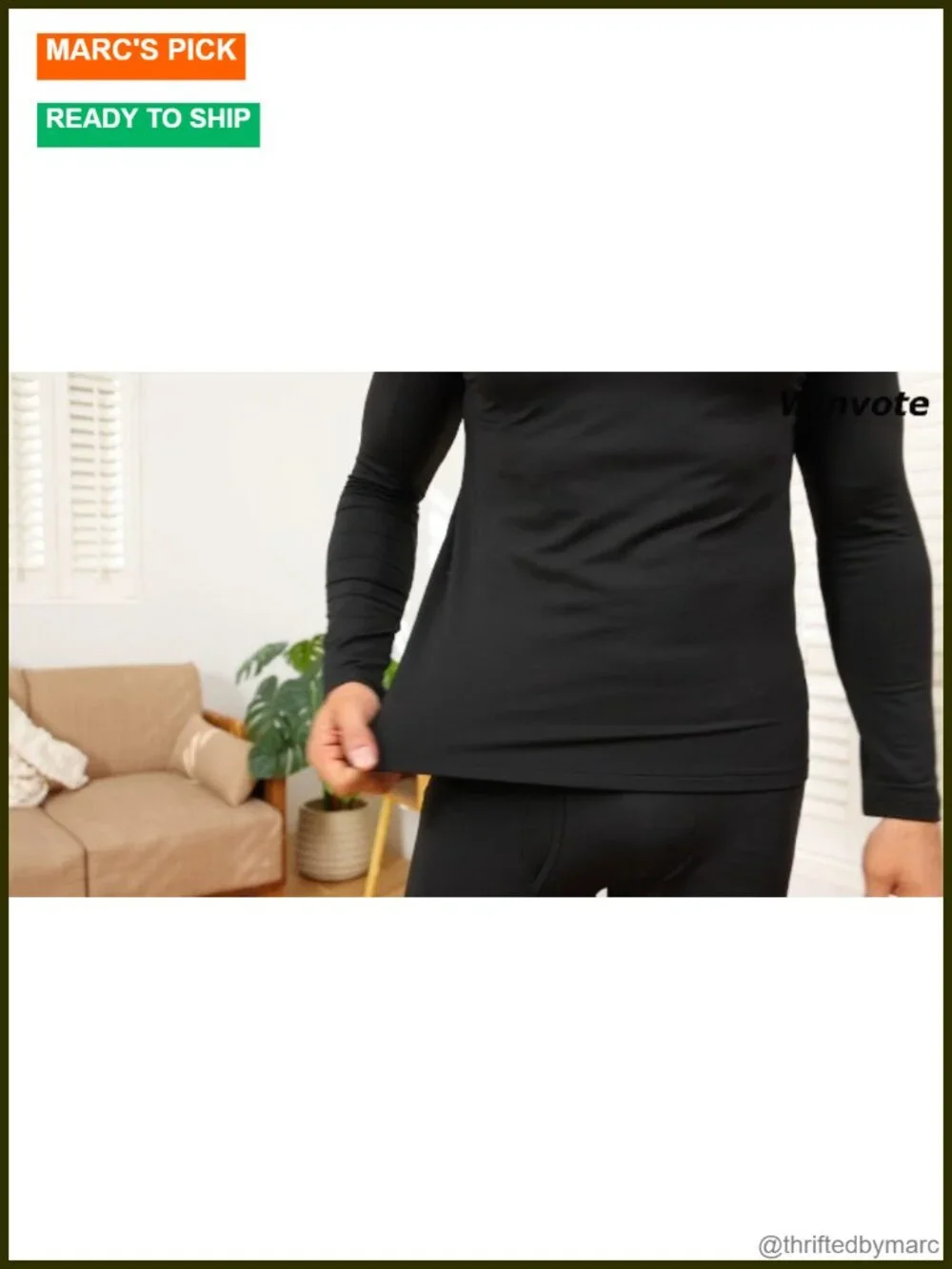 Thermal Underwear Set for Men Fleece Lined Warm Base Layer Long Johns 3 Pack